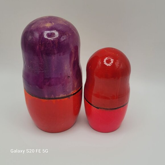 Vintage Large Matryoshka Stacking Nesting Doll 7 Pieces - Picture 7 of 16